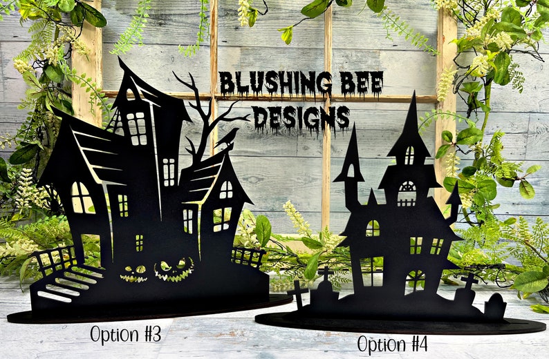 Halloween Haunted House, Tabletop, Mantel, or Tiered Tray Décor, Spooky Halloween Centerpiece