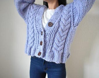Lavanda-vest, oversized vestpatroon, gezellig vest, pdf, vestpatroon