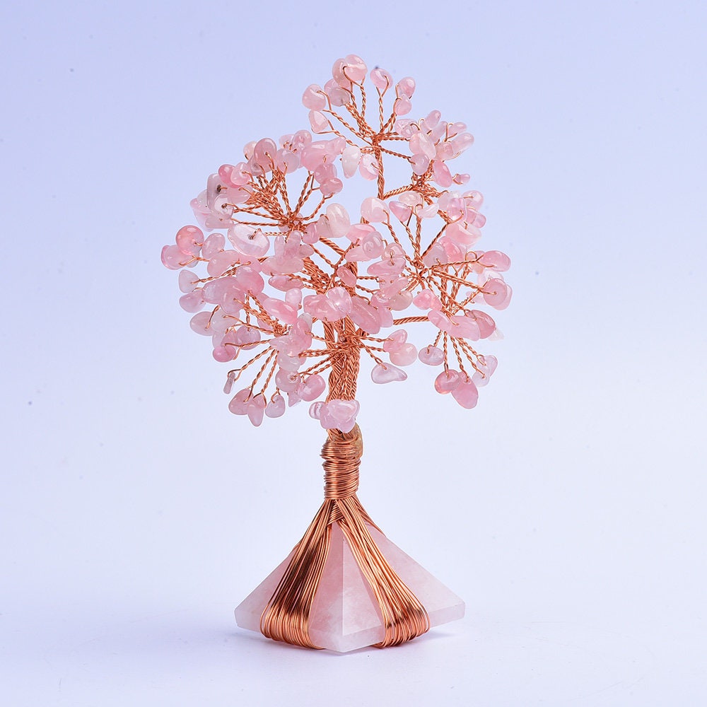 Rose Quartz Crystal Tree for Life Pink Quartz Cluster Rose | Etsy