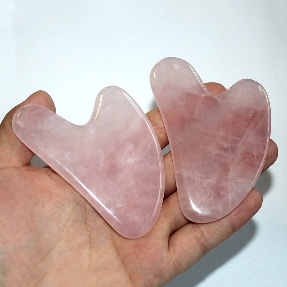 Rose Quartz Gua Sha Tool Pink Massage Therapy Gua Sha Board Etsy