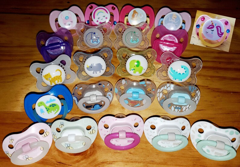 Pacifiers with felt pocket Etsy