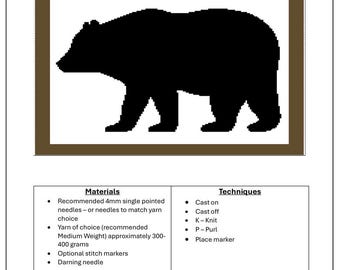 Bear Baby Blanket Knitting Pattern
