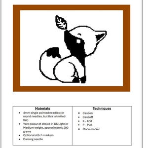 Fox Baby Blanket Knitting Pattern