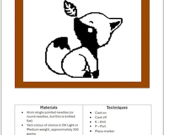 Fox Baby Blanket Knitting Pattern