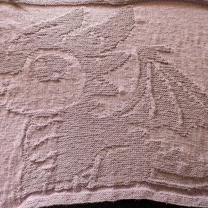 Dragon Baby Blanket Knitting Pattern
