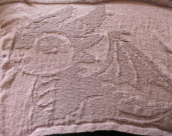Dragon Baby Blanket Knitting Pattern