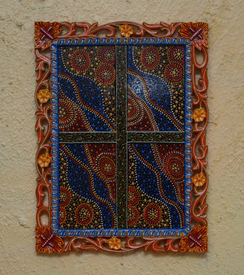 Antique Wooden Indian Carved Wall Panel/hand Painted/beautiful Etsy UK