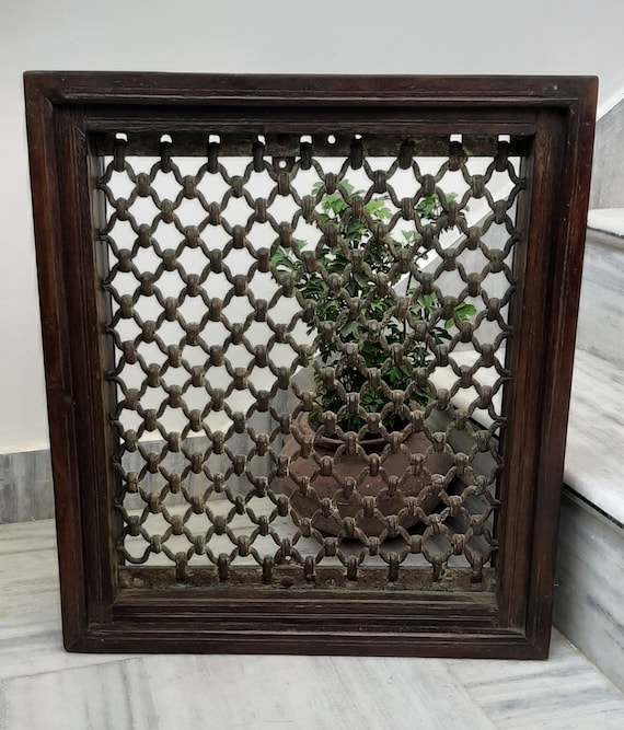 Antique Style Window Jali Frame/wooden Frame Jharokha/brown Etsy