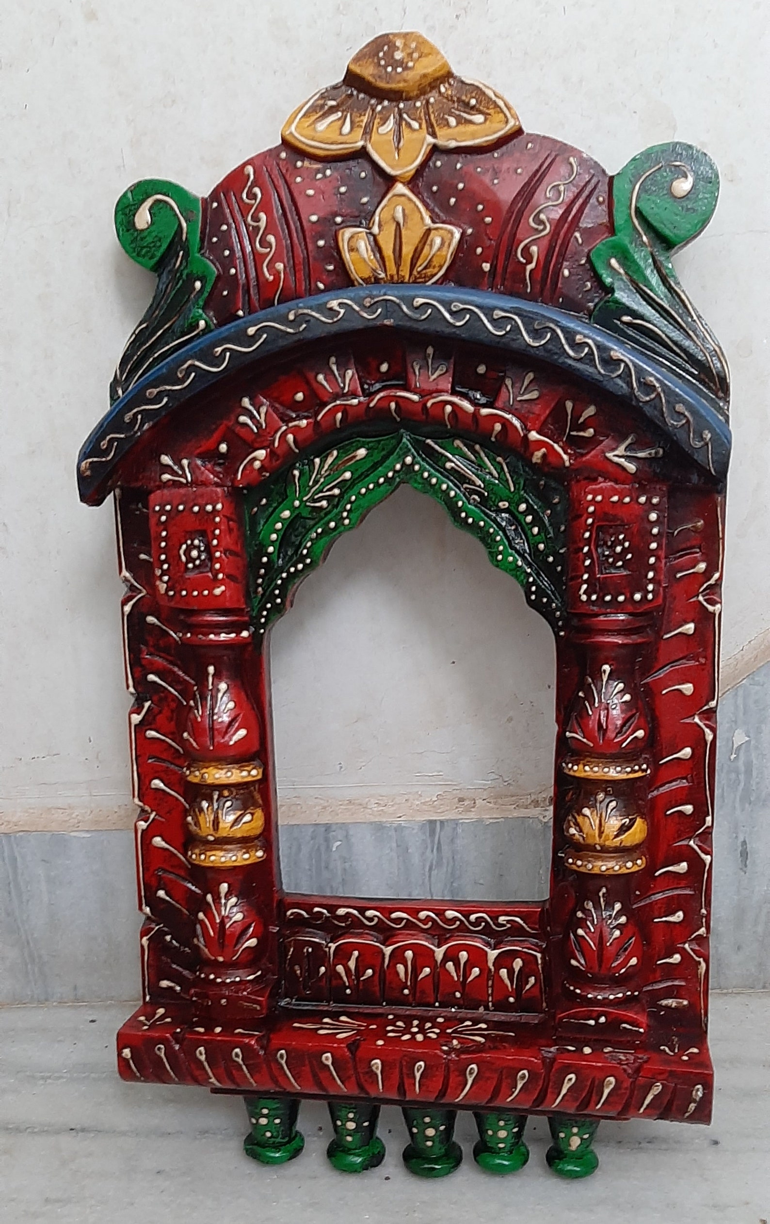 Handmade Wooden Colorful Painted Jharokha/ethnic Wall Hanging Etsy