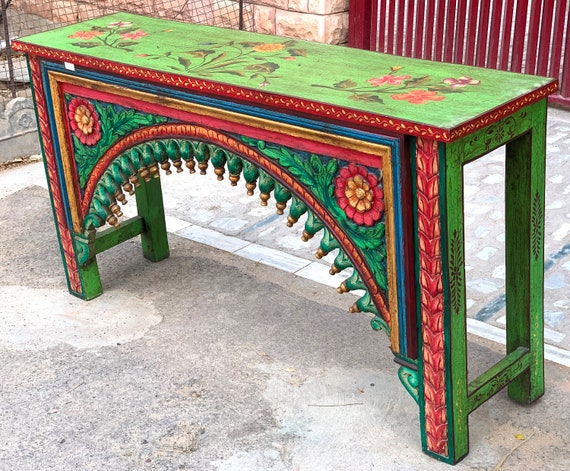 Painted Indian Console Table Painted Indian Console Table