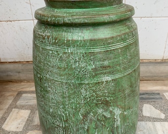 Handmade Rustic Wooden Planter: Indian Centerpiece Decor