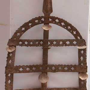 Antique Handcrafted Iron Oil Lamp/Wall Hanging Oil Lamps/Old Condition Wall Decor/Multiple Rusted Oil Lamps/Home Decor Light/Indian Decor