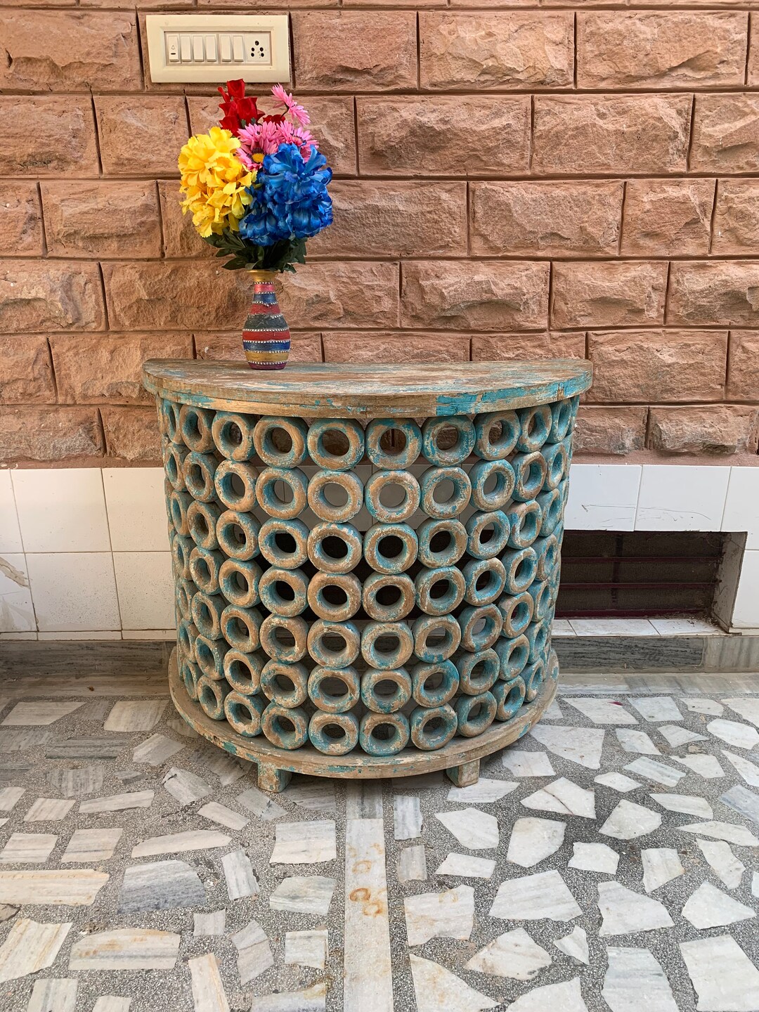 Antique Wooden Console Table/ Rustic Laptop Table/distressed Carved ...