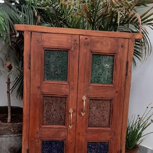 Reclaimed Wood Window Frame With Glass/Old Wooden Jharokha Frame/Decorative Wooden Jharokha Mirror/Wall Hanging Home Decor/Original Window