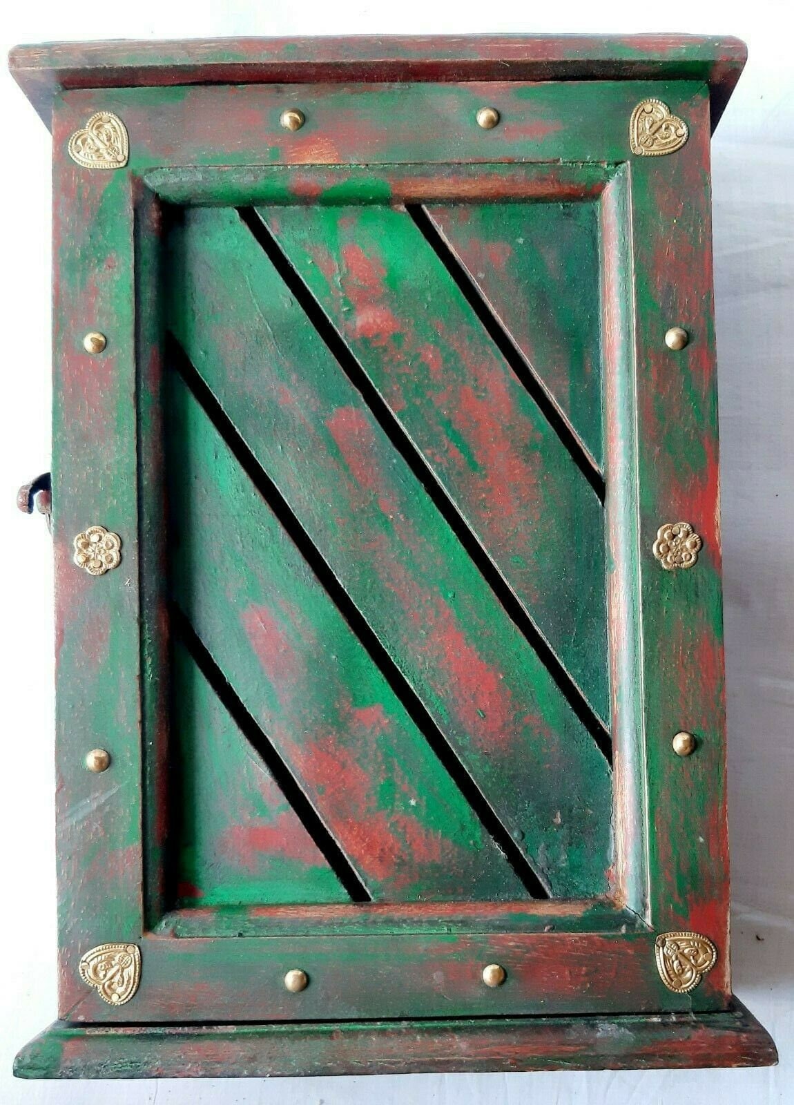 Vintage Wooden Painted Key Holder Box/Decorative Wall Hanging Etsy