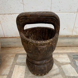 Old Antique Wooden Kamandal Beautiful hand crafted kamandal Home decor item