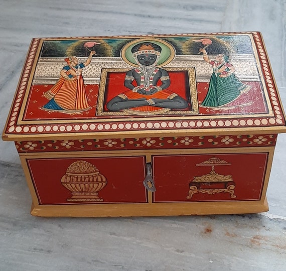 Handmade Wooden Box/Wooden Storage Box/Vintage Pa… - image 7