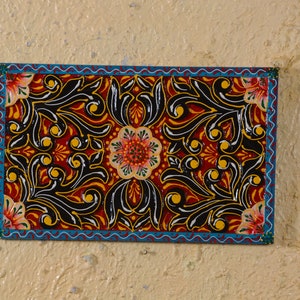 Wooden Painted Wall Hanging Panel/Multicolor Home Decor/Floral Bed Head Panel/Wall Panel/Beautiful Panel/Indian Furniture/Festival Decor