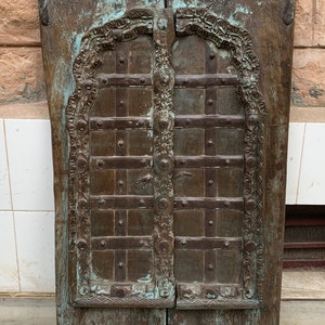 Distressed Reclaimed Indian Wooden Window: Rustic Home Decor