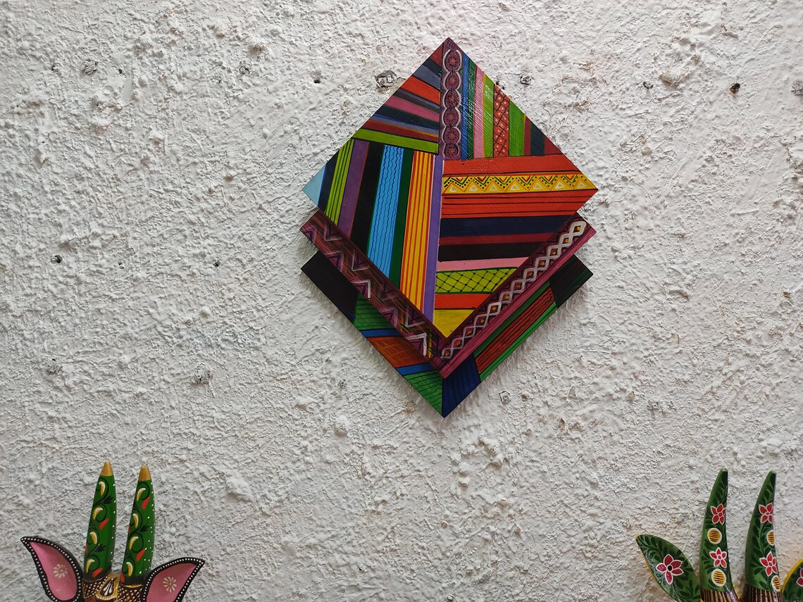 Handmade Painted Wooden Wall Hanging Kite/multiple Kite Wall Etsy