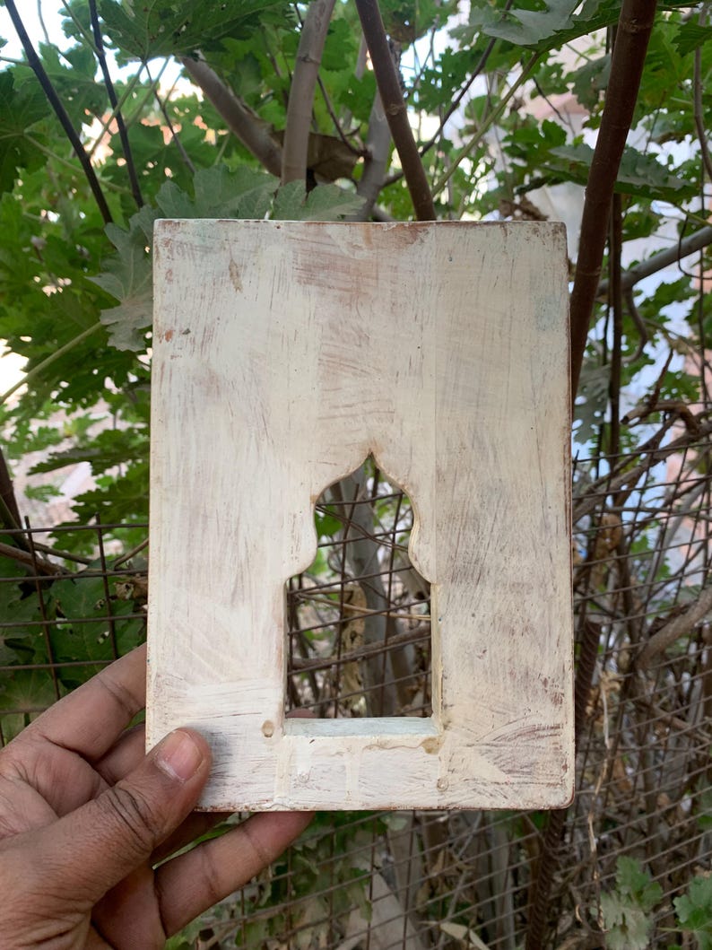 Indian Window Frame Hand Carved Wooden Jharokha Window Frame | Rustic Indian Wall Hanging ...
