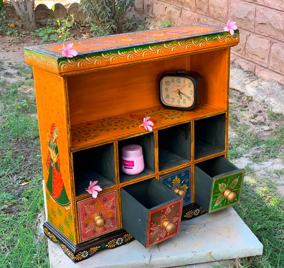 Hand Painted Wooden Cabinet storage Cabinet With Four Drawers lord