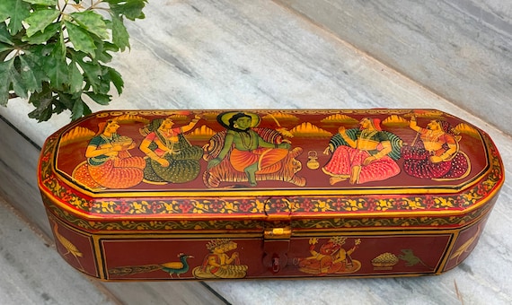 Rajasthani Hand Painted Pen Box Rajasthani Hand Painted Pen Box