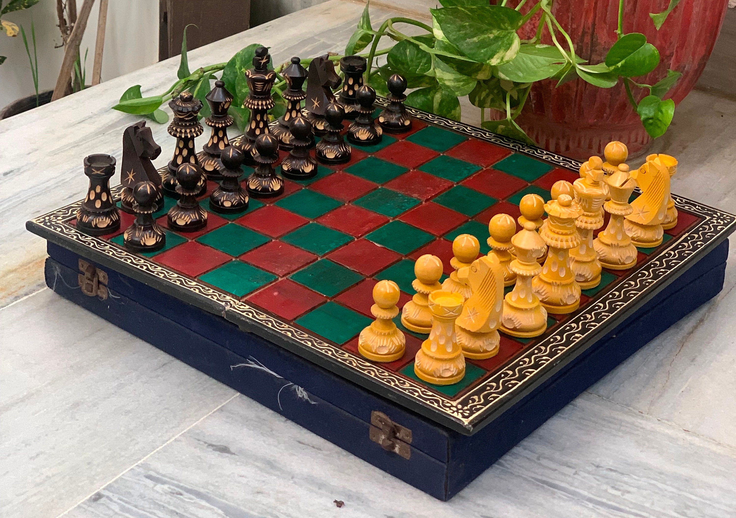  Creatov Chess Set - Chess Board Set for Adults Kids Chess Set  Board Game Set Wood Chess Set with Chess pieces Travel Chess Set : Toys &  Games