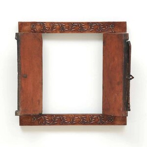 Handmade Wooden Wall Window/Wall Hanging Jharokha/Home Decor/Embossed Painted Jharokha/Wooden Ethnic Frame/Indian Furniture/Antique Finish image 6