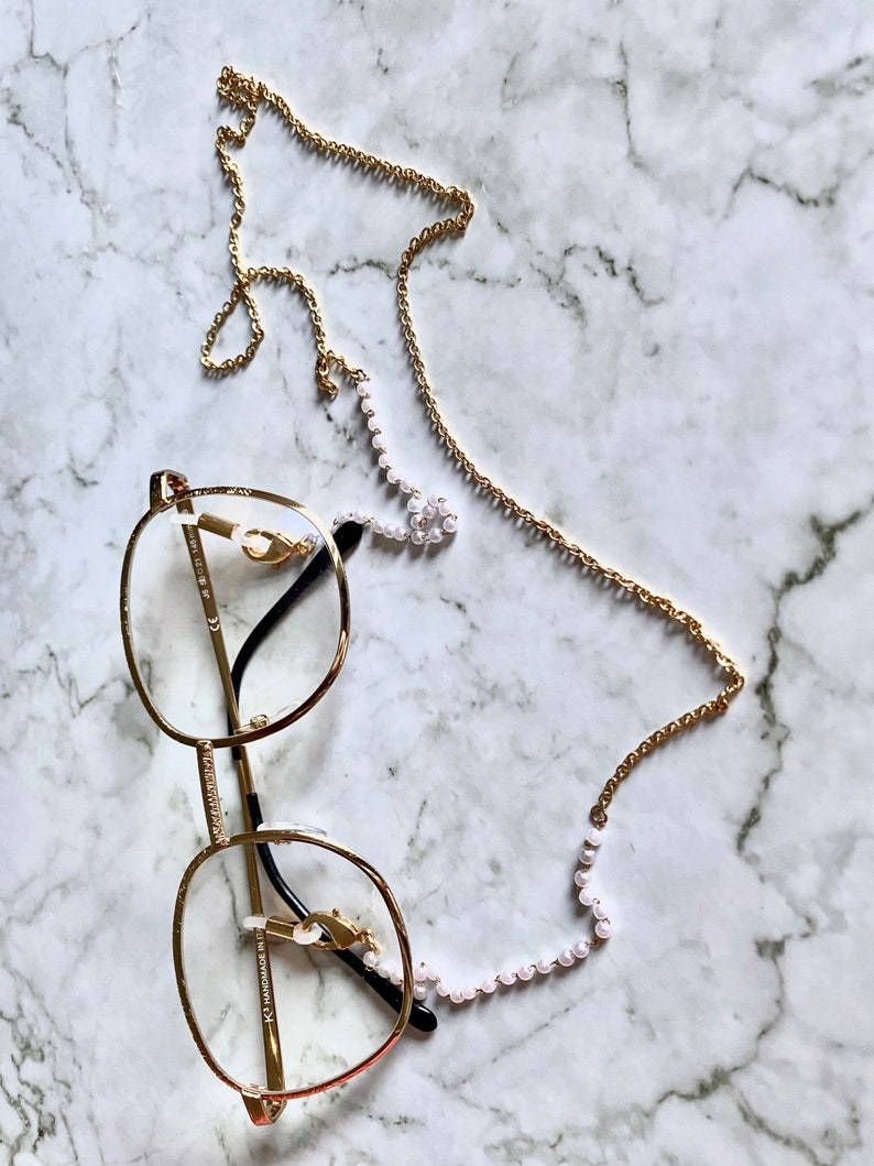 sunglasses pearl cord sunglasses chain eyeglasses pearl chain gold chain in Canada glasses straps free shipping Eyeglasses gold chain