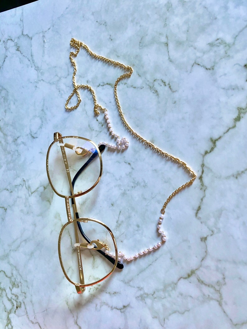 sunglasses pearl cord sunglasses chain eyeglasses pearl chain gold chain in Canada glasses straps free shipping Eyeglasses gold chain