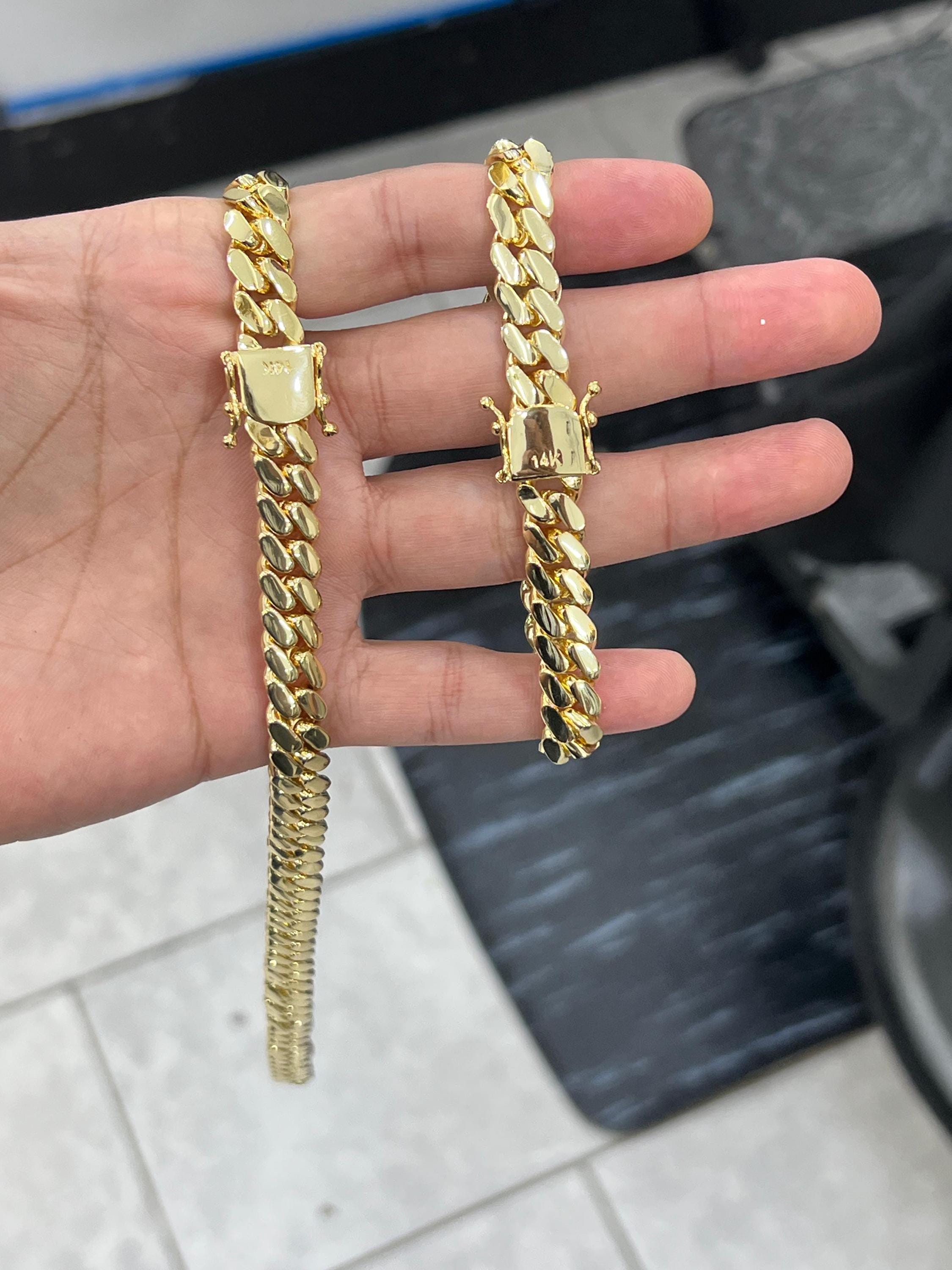 14k Cuban link gold chain 5x plating