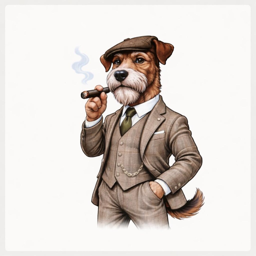 Dapper Dogs Phone Wallpapers: Gentleman Dog Digital Wallpaper Pack of ...