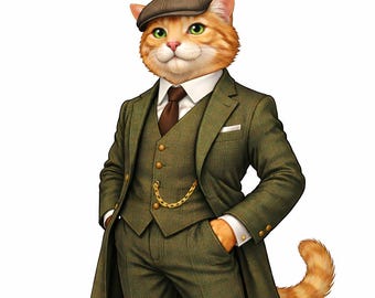 Classy Cat Phone Wallpapers: Digital Wallpaper Pack mit 10 Bildern