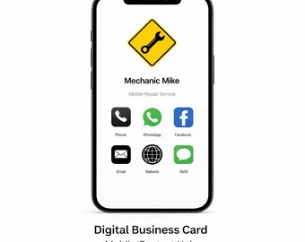 Kleine Unternehmen Kontakt-Nabe | Digitale Visitenkarte, Link-Seite