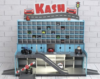 Handmade Wooden Toy Car Garage – 91 Car Display Playset