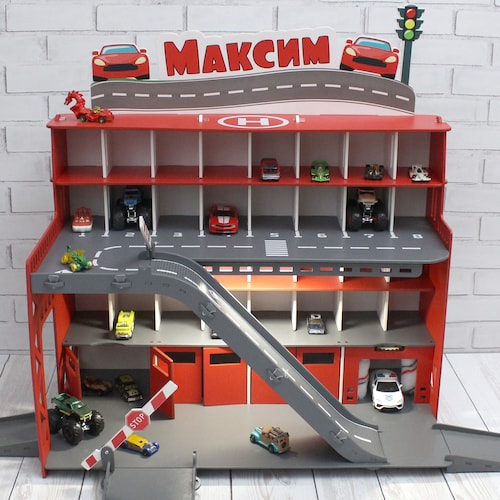 Toy Car Garage With Interactive Toy Car Wash Illumination and Etsy