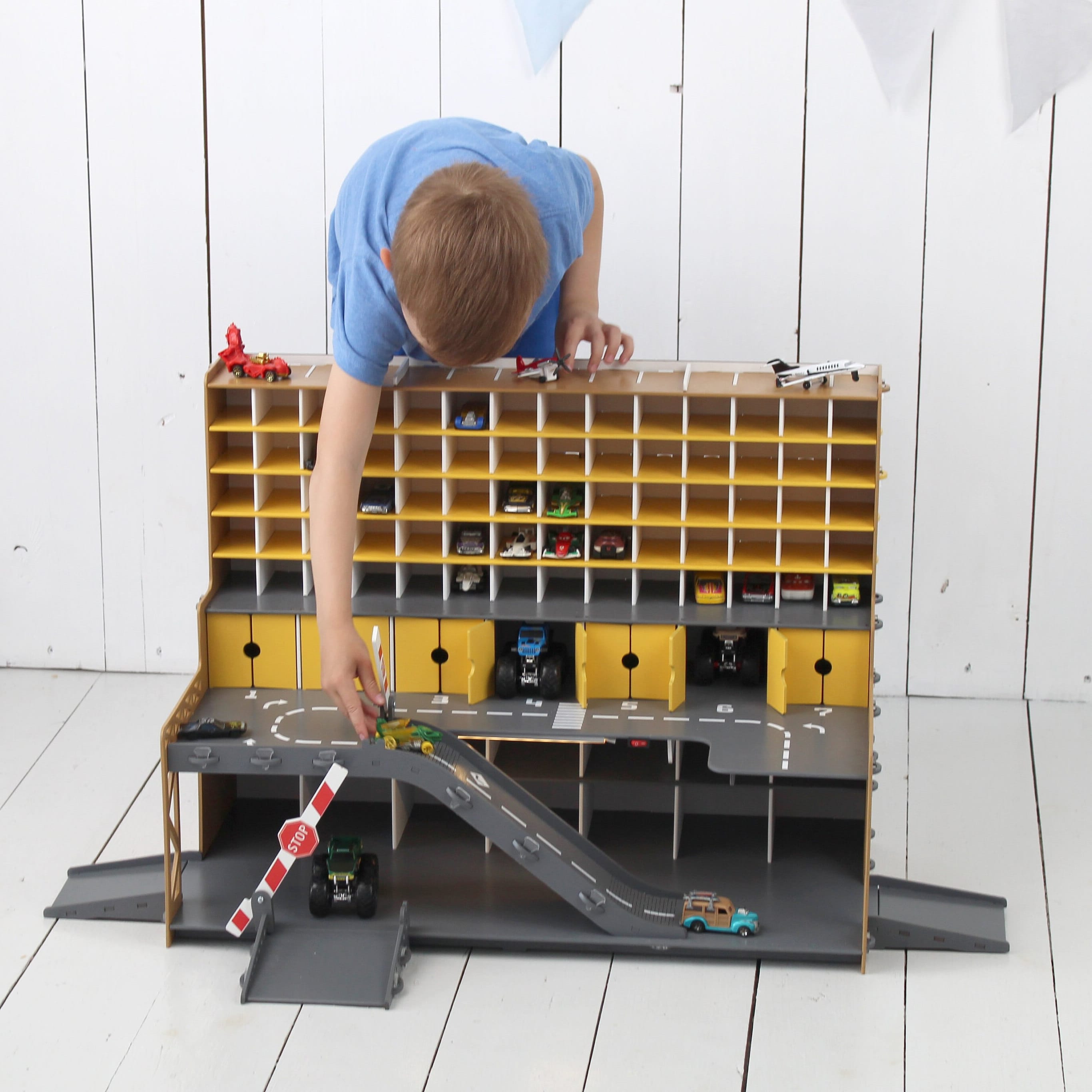 Toy Garage Wooden Toy Car Storage Diecast Toy Cars Shelf 3 - Etsy