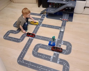 Puzzle roads for toy cars and for toy garages with toy bridges - Portugal