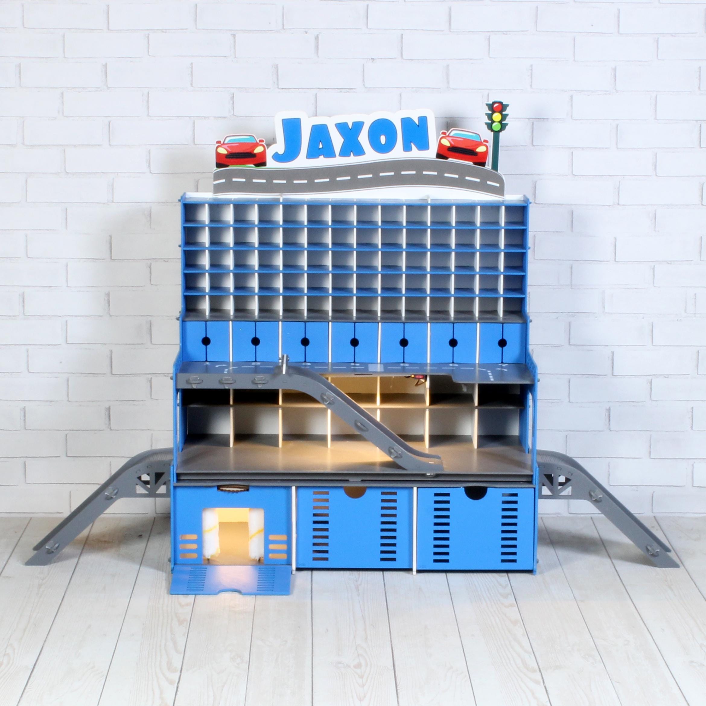 Wooden Toy Car Garage for 1/64 Scale Cars: Toddler Boy Gift - Etsy