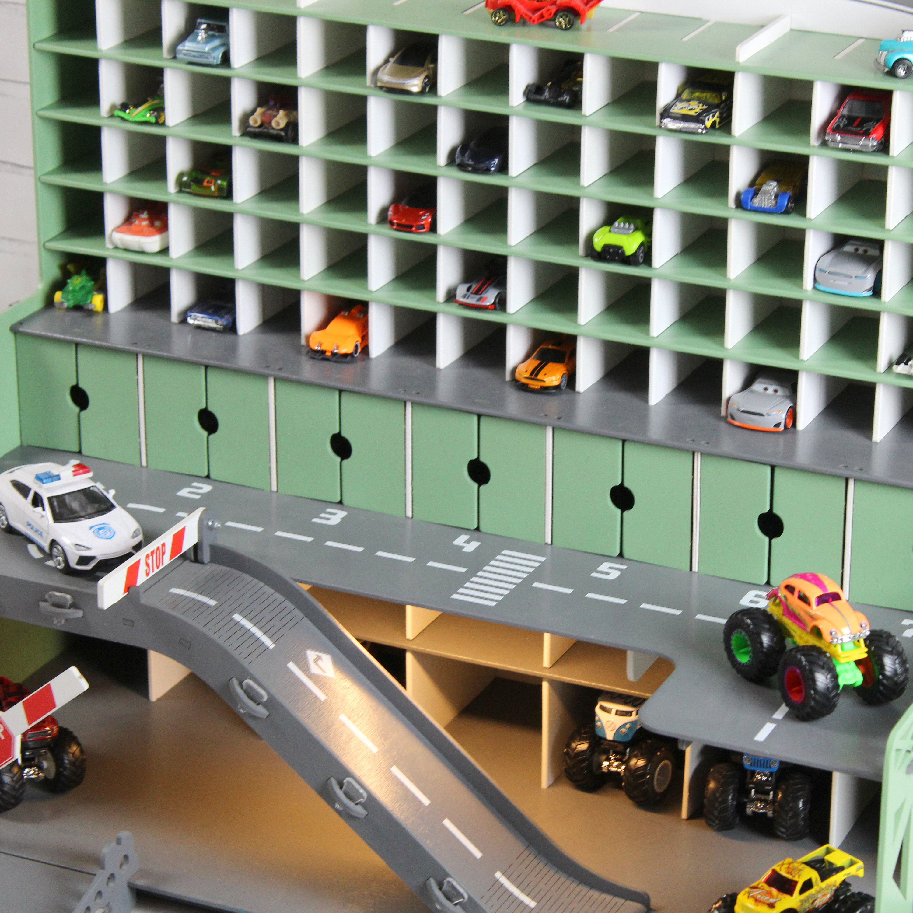 Toy Garage for 1/64 and 1/32 Scale Toy Cars, Personalized Toddler