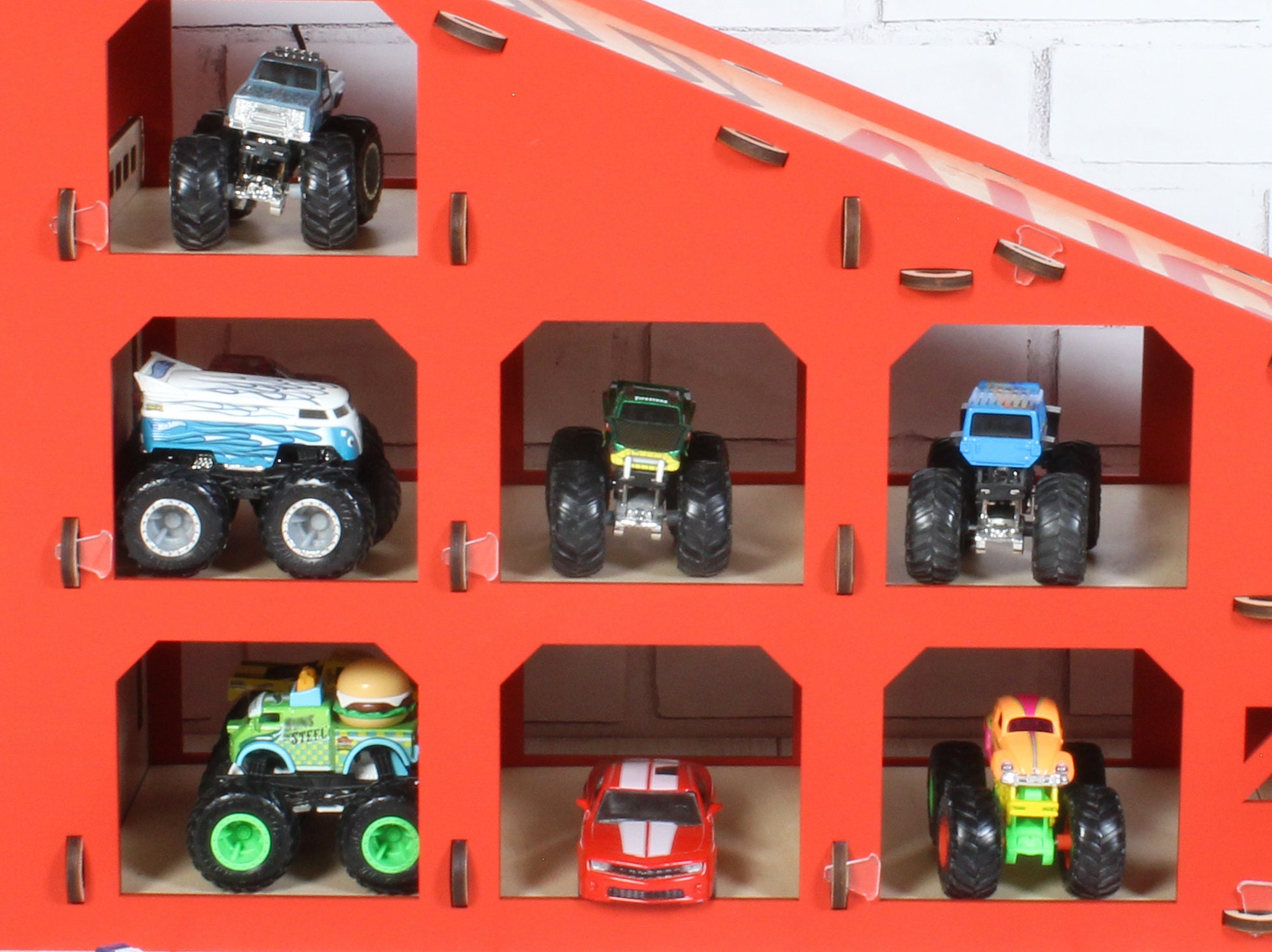 Personalized Toy Car Ramp With Jump Feature and Storage Cells - Etsy