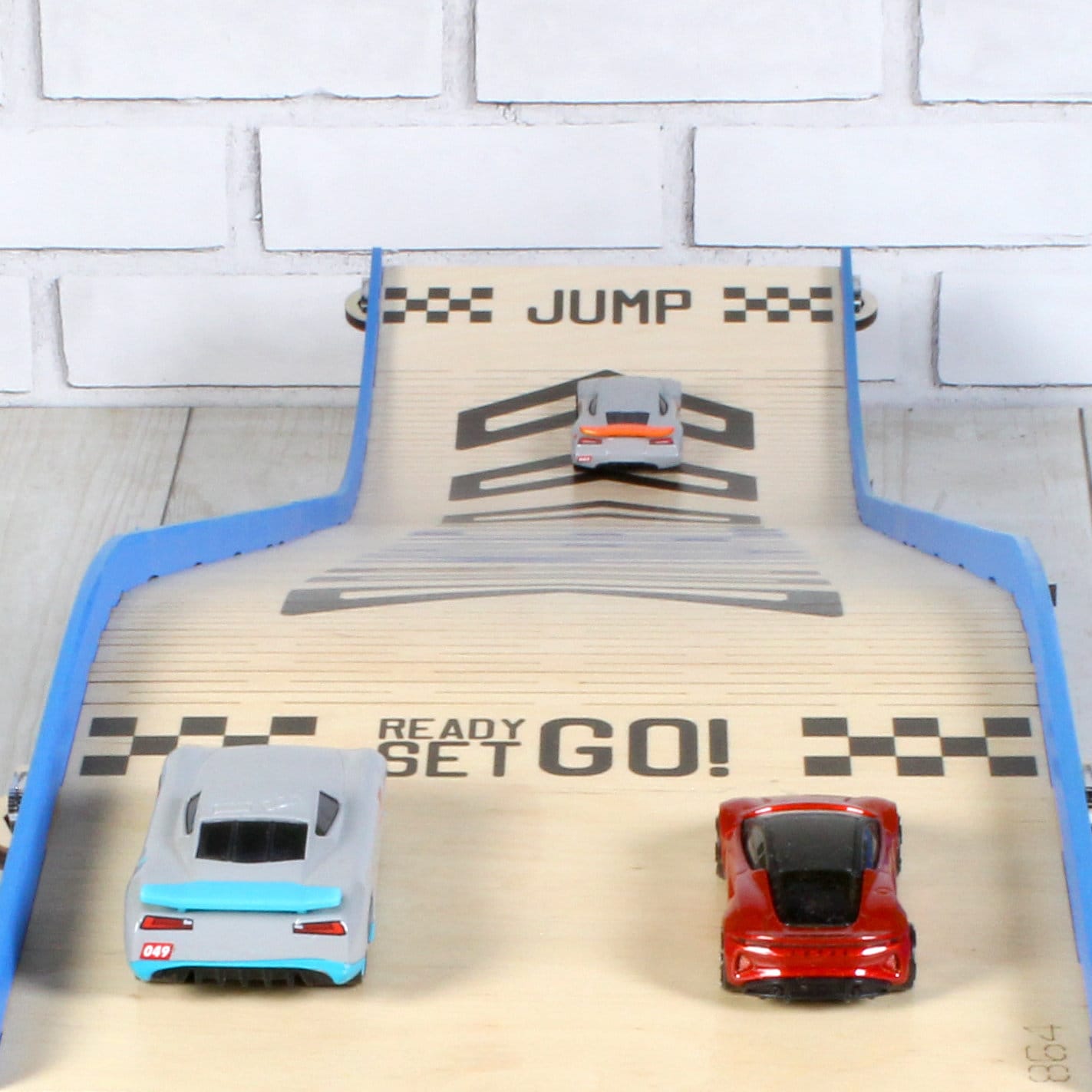 Wooden Toy Car Ramp With Jumping Action & Storage - Personalized ...