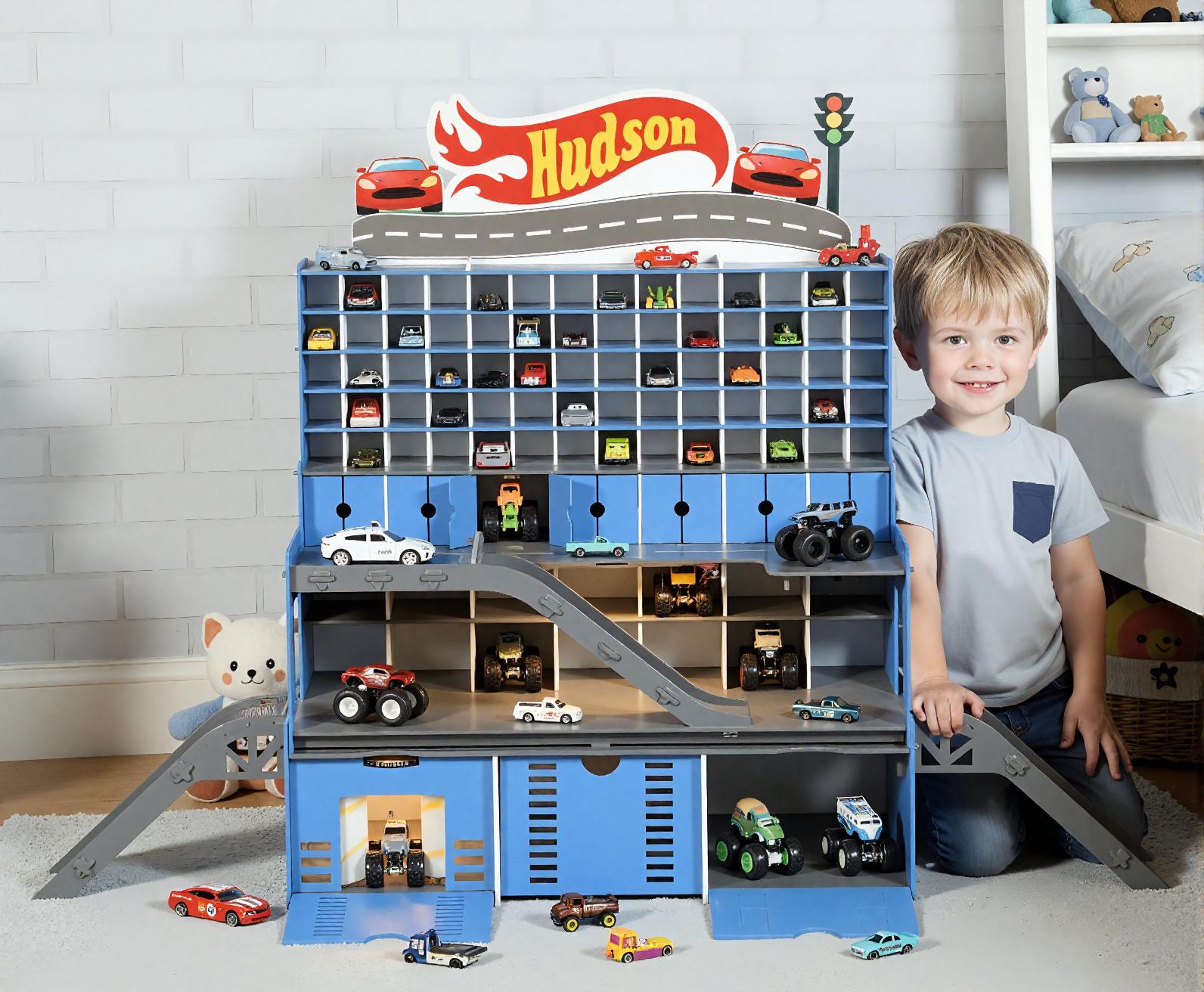 Wooden Toy Car Garage for 1/64 Scale Cars: Boy Gift Age 3+ - Etsy