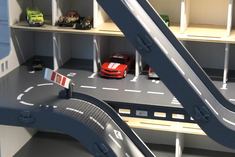 Toy Car Garage With a Toy Car Wash Doors Gates and Multiple Etsy