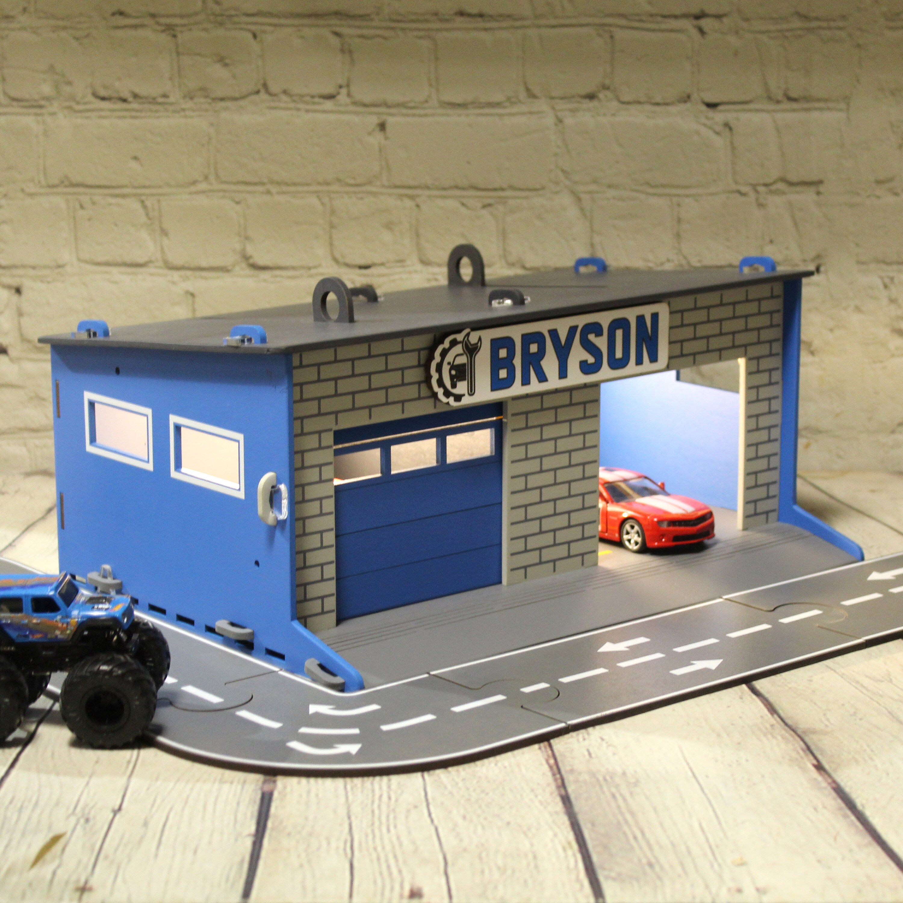 Wooden Toy Garage for Cars, Personalized Car Garage, Car Storage