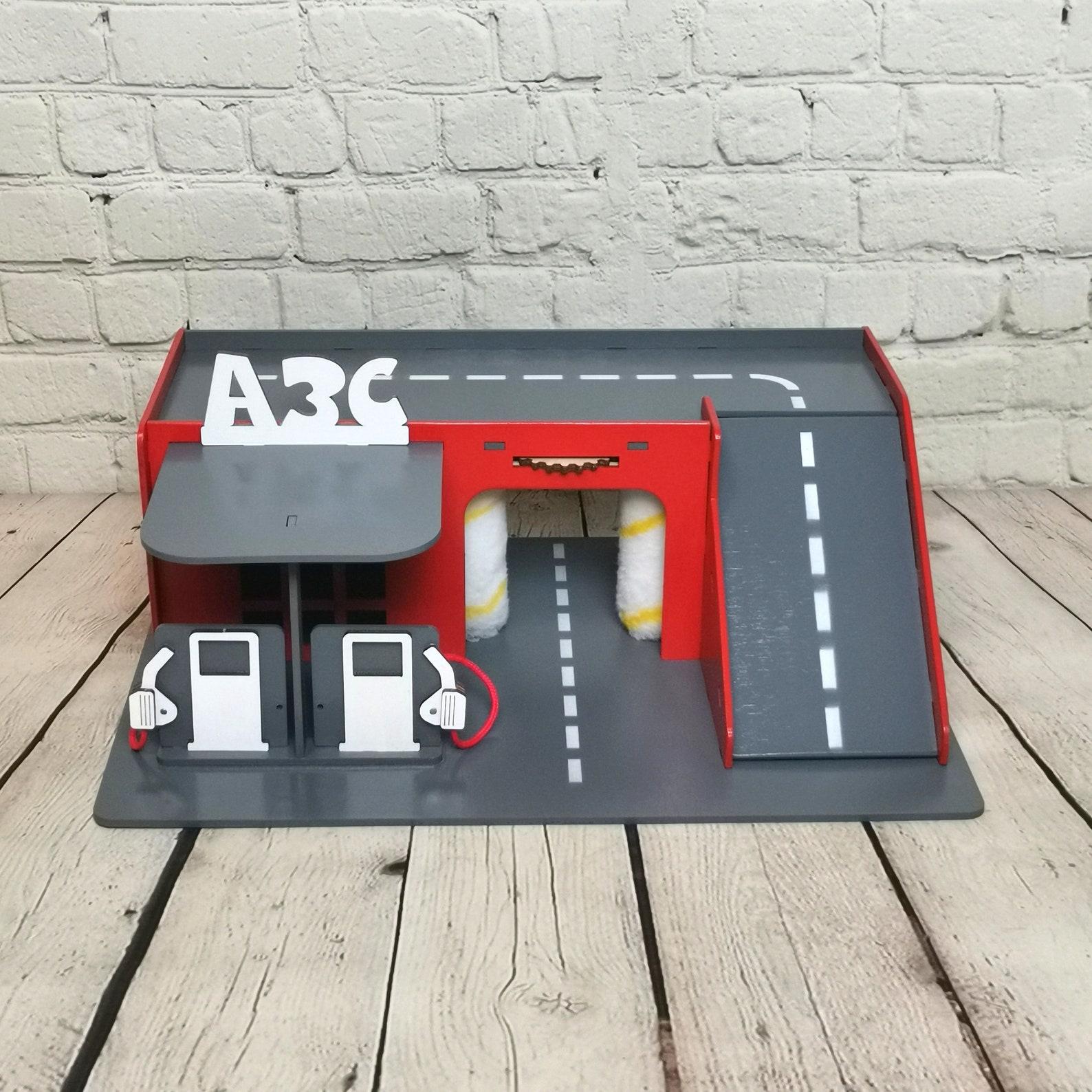 Toy Garage Toy Gas Station and Car wash Etsy