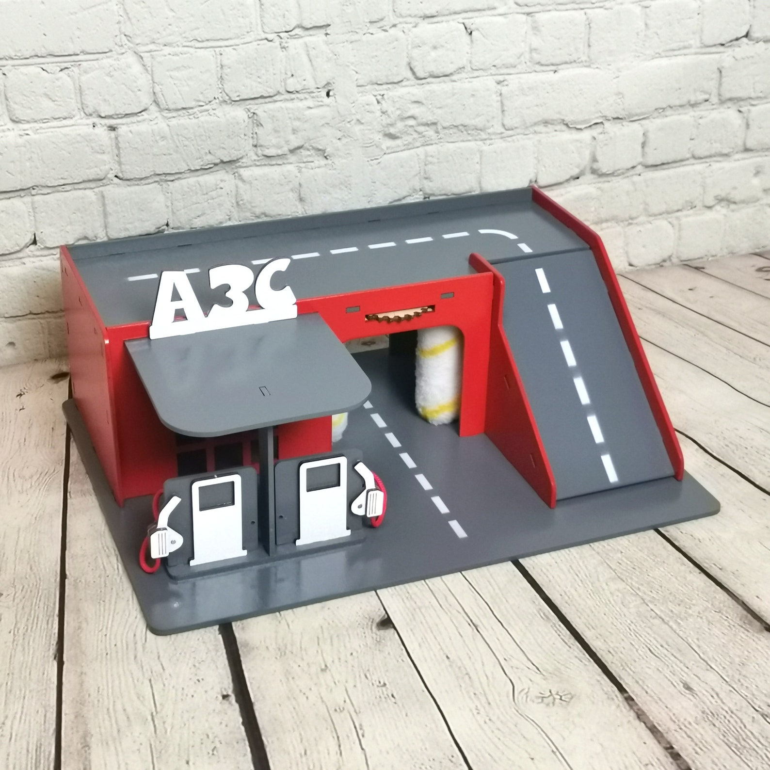 Toy Garage Toy Gas Station and Car wash Etsy