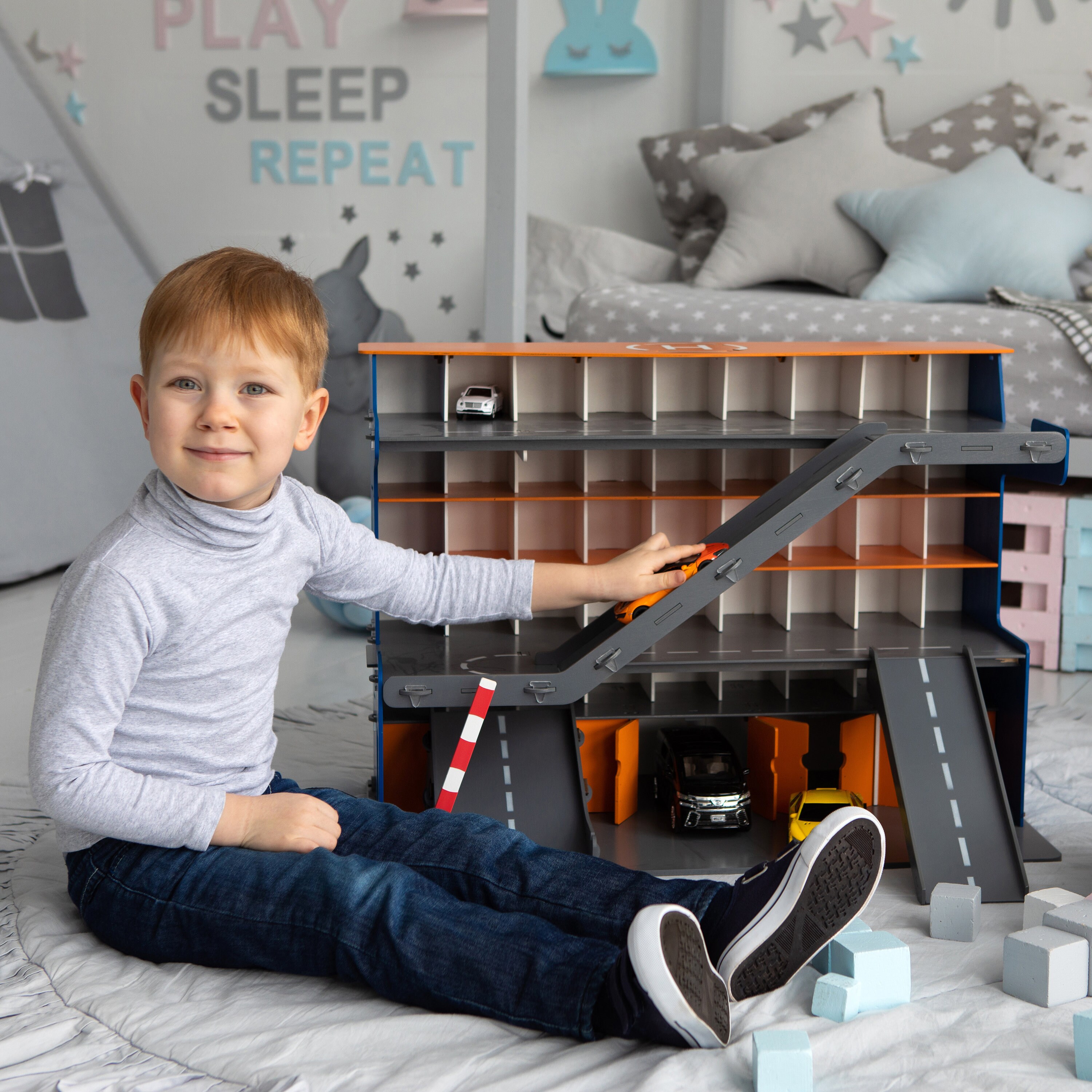 Kinderaufbewahrung Spielzeuggarage. Spielzimmer-Aufbewahrung | Etsy