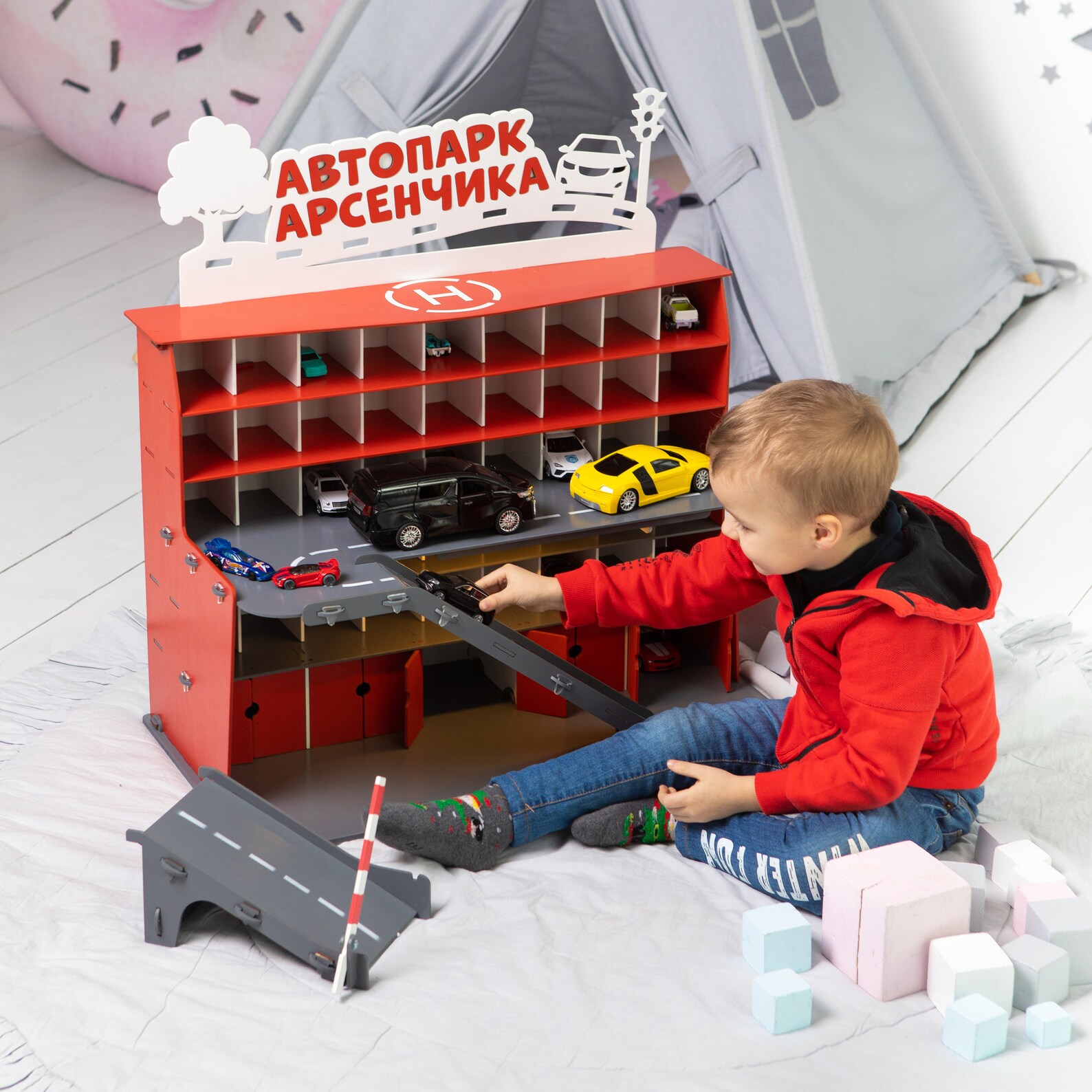 pvc toy car garage